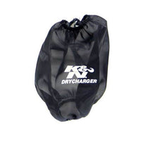 K&N Black Drycharger Round Tapered Air Filter Wrap 5in Top ID / 7.5in Base ID / 8in Height