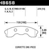 Hawk 2010-2013 Chevy Corvette Grand Sport (One-Piece Pads) ER-1 Motorsports Front Brake Pads