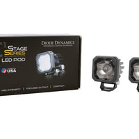 Diode Dynamics Stage Series C1 LED Pod Sport - White Wide Standard ABL (Pair)