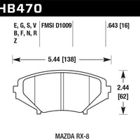 Hawk 05-11 Mazda RX-8 1.3L 40th Anniversary Edition Front ER-1 Brake Pads