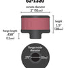 K&N Clamp On Rubber Base Crankcase Vent Filter 0.375in Flange ID x 2in OD x 1.5in Height