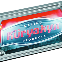 Kuryakyn LED License Plate Light With Red Accent Light Universal Chrome