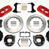 Wilwood AERO4 Rear P-Brake Kit 14.00in Red 58-64 Olds/Pontiac Ends 2.81in Offset