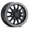 Raceline A14BG Alpha 15x7in/5x114.3 BP/25mm Offset/68mm Bore - Black & Gunmetal Ring Beadlock Wheel