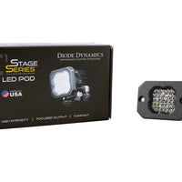 Diode Dynamics Stage Series C1R - White Flood Flush Mount LED Pod (one)