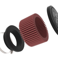 K&N Universal Clamp-On Air Filter 2.25in Flange ID 3.5in OD 2in Height