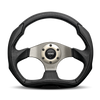 Momo Eagle Steering Wheel 350 mm - Black Leather/Anth Spokes