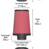 K&N Universal Clamp-On Air Filter 2-7/16in Flange 4-1/2x3-3/4in Base 3x2in Top 6in Height