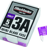 BikeMaster 5Piece 3A Replacement Mini Blade Fuse