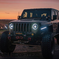 Oracle Jeep JL/Gladiator JT Oculus Bi-LED Projector Headlights - Amber/White Switchback SEE WARRANTY