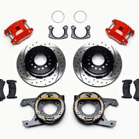 Wilwood D154 P/S P-B Kit Drilled-Red New Big Ford 2.50in Offset