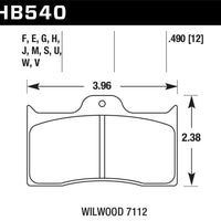 Hawk Wilwood 7112 Caliper DTC-70 Brake Pads