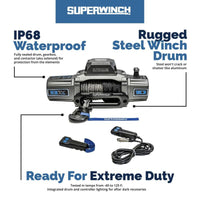 Superwinch 10000 LBS 12V DC 3/8in x 80ft Synthetic Rope SX 10000 Winch