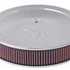 K&N 5-1/8in / 14in ID X 1.5in O/S Flat Base Air Cleaner Assembly