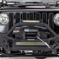 Go Rhino 07-20 Jeep Wrangler JL/JLU/JK/JKU/Gladiator JT Rockline Front Stubby Bumper w/ Overrider