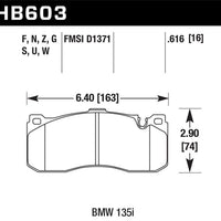 Hawk 08-13 BMW 135i 3.0L Base Front ER-1 Brake Pads