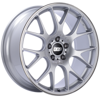 BBS CH-R 20x9 5x115 ET24 Diamond Silver Polished Rim Protector Wheel -82mm PFS/Clip Required