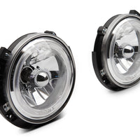 Raxiom 07-18 Jeep Wrangler JK LED Halo Headlights- Chrome Housing (Clear Lens)