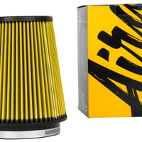 Airaid Universal Air Filter - Cone 5in FLG x 6-1/2in B x 4-3/4in T x 7-9/16in H - Synthaflow