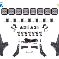 Diode Dynamics Jeep JK SS5 Pro CrossLink Windshield - Yellow Combo Lightbar Kit