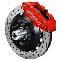 Wilwood Narrow Superlite 6R Front Big Brake Kit 12.88in SRP Drilled and Slotted Rotor - Red