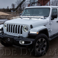 Diode Dynamics 18-21 Jeep JL Wrangler/Gladiator SS50 Hood LED Light Bar Kit - White Combo