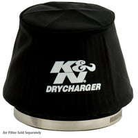 K&N Black Drycharger 6.25in Base ID / 4.375in Top ID / 4.125in Height Air Filter Wrap