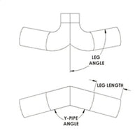 Spectre Universal Tube Y-Pipe 4in. OD / 180 Degree Y-Angle / 90 Degree Leg Angle (6in. Legs)