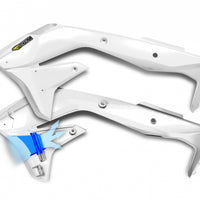 Cycra 16-18 Kawasaki KX450F Powerflow Radiator Shrouds - White