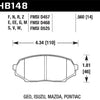 Hawk 90-93 Mazda Miata 1.6L Base Front ER-1 Brake Pads