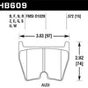 Hawk 08-14 Audi R8 4.2L Base Front ER-1 Brake Pads