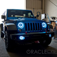 Oracle Jeep Wrangler JK 07-17 LED Waterproof Halo Kit - White SEE WARRANTY