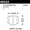 Hawk 2010-2013 Chevrolet Corvette Grand Sport ER-1 Motorsports Rear Brake Pads