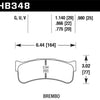 Hawk Brembo Disc DTC-70 w/ 1.140in Thickness Race Brake Pads