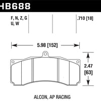 Hawk AP Racing/Alcon ER-1 Brake Pads