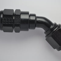 Fragola -8AN Real Street x 45 Degree Hose End Black For PTFE Hose