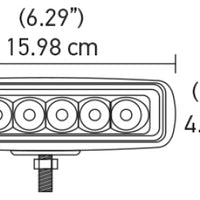 Hella Value Fit Mini 6in LED Light Bar - Flood Beam Pedestal