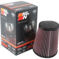 K&N Universal Clamp-On Air Filter 3-1/2in 10 Degree Flange 5-3/4in B 4-1/2in x 3-1/4in T 7in H