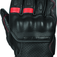 Speed and Strength Twist of Fate Leather Gloves Black/Red - Medium