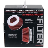 Spectre Adjustable Conical Air Filter 2-1/2in. Tall (Fits 3in. / 3-1/2in. / 4in. Tubes) - Red