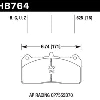 Hawk AP Racing Caliper w/ 36mm Rotor HPS 5.0 Performance Street Brake Pads