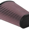 K&N Universal Clamp-On Air Filter 2.844x4.813in Flg ID x 6.5x4.75in B OD x 4.5x3.25in T OD x 7.5in H