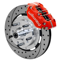 Wilwood Dynapro 4R Front Kit 11.75in SPR Drilled and Slotted Rotors - Red