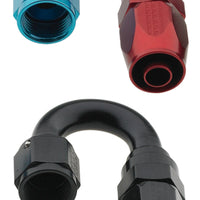 Fragola -4AN x 180 Degree Pro-Flow Hose End - Black