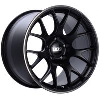 BBS CH-R 20x8 5x120 ET36 Satin Black Polished Rim Protector Wheel -82mm PFS/Clip Required