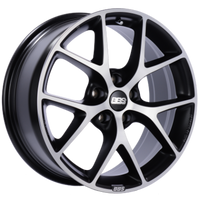 BBS SR 18x8 5x112 ET30 Satin Black Diamond Cut Face Wheel -82mm PFS/Clip Required