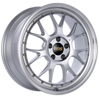 BBS LM-R 19x8.5 5x112 ET38 Diamond Silver Center Diamond Cut Lip Wheel -82mm PFS/Clip Required