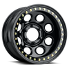 Raceline RT81 Rock 8 17x9.5in/8x165.1 BP/-44mm Offset/130.81mm Bore - Gloss Black Beadlock Wheel