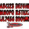 Hardline Boat Lettering Registration Kit 3 in. - 200 Red/Black