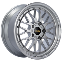 BBS LM 18x8 5x114.3 ET40 Diamond Silver Center Diamond Cut Lip Wheel - 82mm PFS/Clip Required